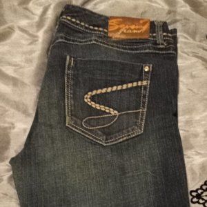 Dark blue jeans